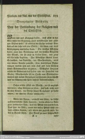 Dreyzehnter Abschnitt. Von der Verbindung der Religion mit der Sittlichkeit