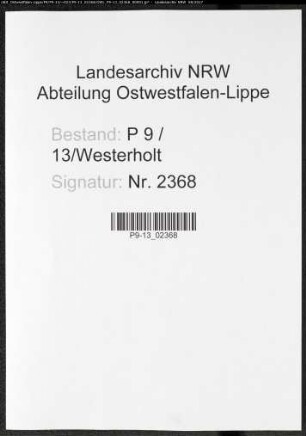 Sterberegister Standesamt Westerholt