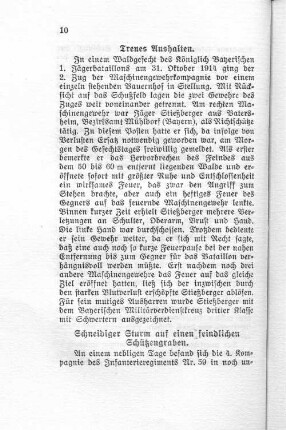 Treues Aushalten.