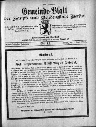 1918,14: Nr. 14, 7. April 1918