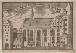Die Schlosskirche in Wittenberg, aus Matthaeus Fabers Kurzgefaßter Nachricht von der Schloss Kirche in Wittenberg