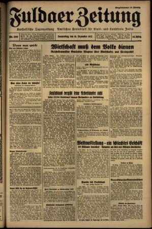 Ausgabe vom Donnerstag, den 16. Dezember 1937.
