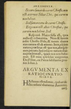 Argumenta Ex Ratiocinationibus.