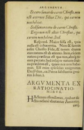 Argumenta Ex Ratiocinationibus.