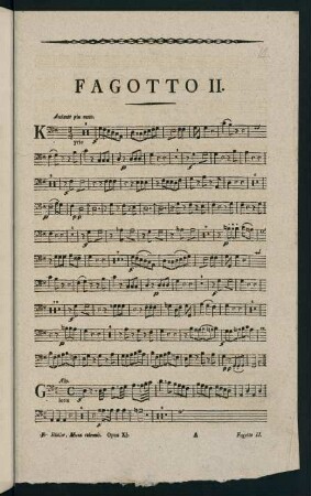 1-6, Missa Solennis. Opus XI. Fagotto II.
