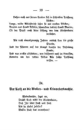 24. Der Rath an die Wollen- und Leinweberknechte