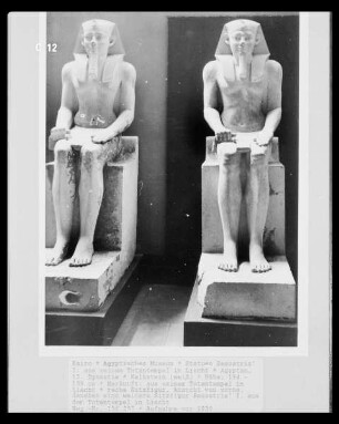 Statuen Sesostris' I. aus seinem Totentempel in Lischt