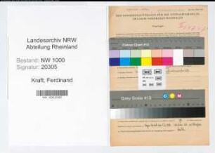 Entnazifizierung Ferdinand Kraft, geb. 05.11.1914 (Polizeibeamter)