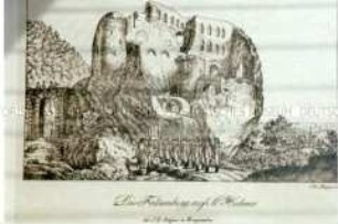 Karikatur auf die Verbannung Napoleons nach St. Helena