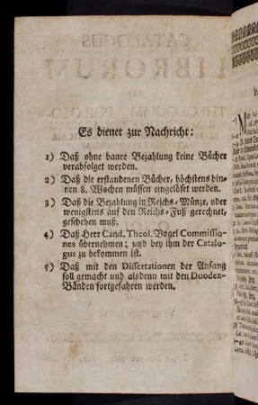 Es dienet zur Nachricht.