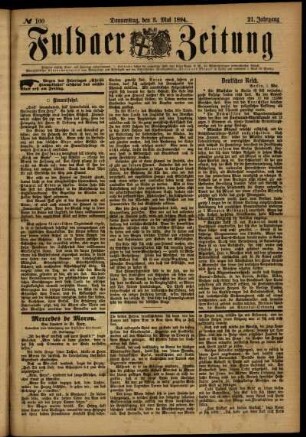 Ausgabe vom Donnerstag, den 03. Mai 1894.