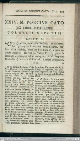 XXIV. M. Porcius Cato [Ex Libro Posteriore Cornelii Nepotis]