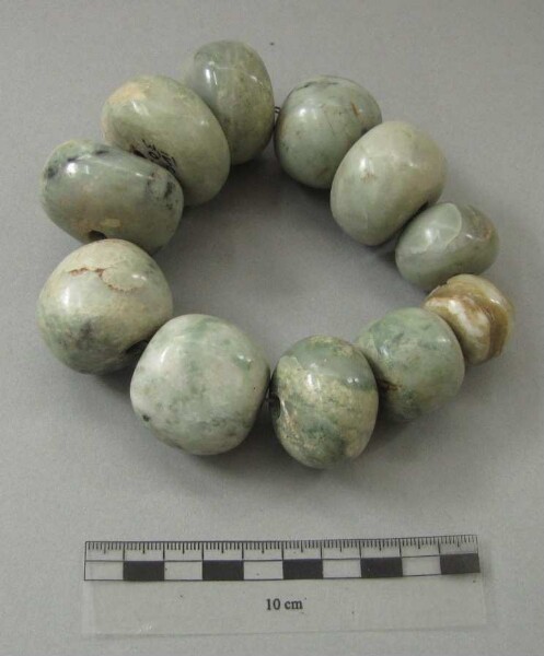 Greenstone beads