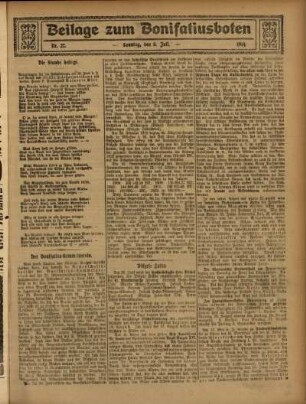 Ausgabe vom Sonntag, den 05. Juli 1914.