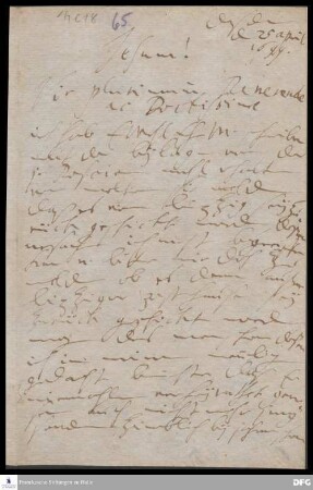 Brief von Henriette Catharina v. Gersdorff an August Hermann Francke.