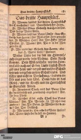 Das dritte Hauptstück ... Vom Gebeth des Herrn.