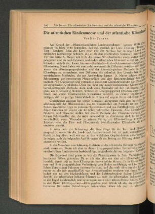 Die atlantischen Rindenmoose und der atlantische Klimakeil