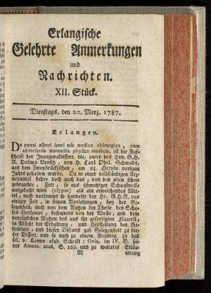 XII. Stück. Dienstags, den 20. Merz. 1787.