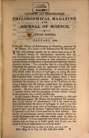 The London and Edinburgh philosophical magazine and journal of science. 16, 16. 1840