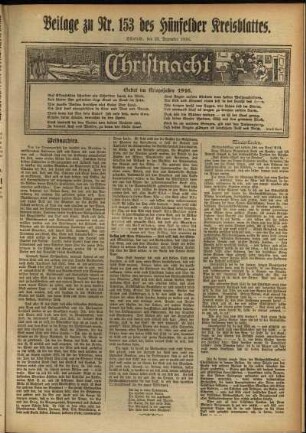 Zweite Ausgabe vom Samstag, den 23. Dezember 1916.