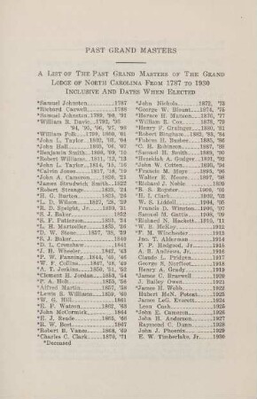 Past Grand Masters