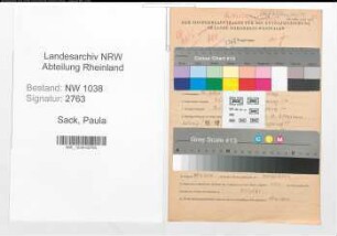 Entnazifizierung Paula Sack , geb. 13.03.1920 ()