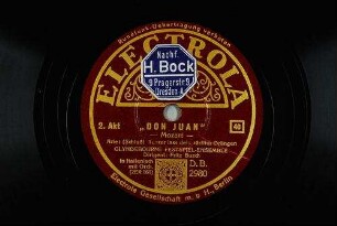 "Don Juan" : 2. Akt; Arie: (Schluß) Teurer lass dein zärtlich Drängen / Mozart