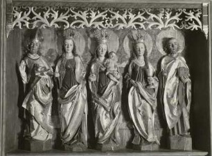 Nikolaus, Katharina, Maria mit Kind, Barbara, Petrus