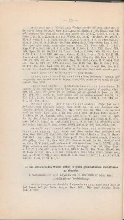 III. Die alliterierenden Wörter stehen in einem grammatischen Verhältnisse zu einander.