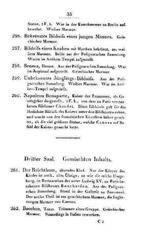 Dritter Saal. Gemischten Inhalts