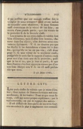 Lettre CXVI-CXX
