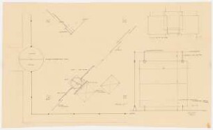 Pavillon auf der Weltausstellung 1958, Brüssel: Grundriss Aufriss 1:25, 1:10; perspektivische Ansicht