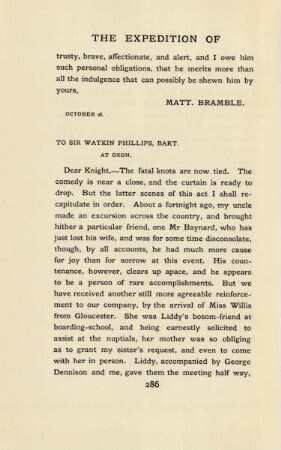 To Sir Watkin Phillips, Bart. at Oxon