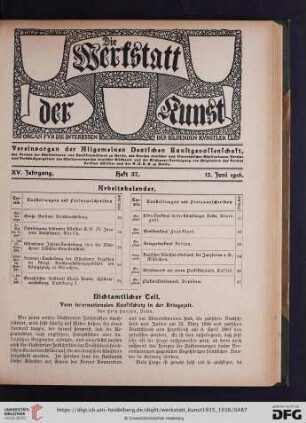 Vom internationalen Kunstschutz in der Kriegszeit