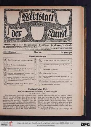Vom internationalen Kunstschutz in der Kriegszeit