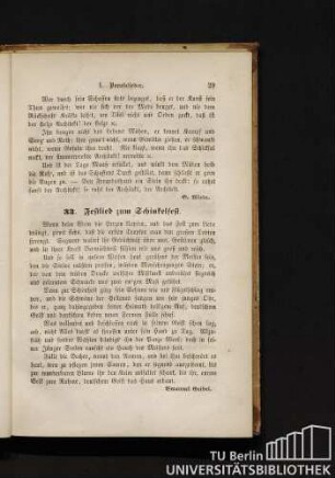 33. Festlied zum Schinkelfest.