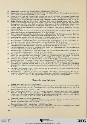 Gemälde alter Meister (Nr. 384-454)