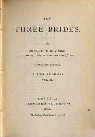 The three brides : in 2 vol., 2