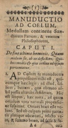 Manuductio ad coelum ...