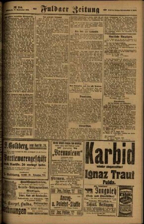 Zweite Ausgabe vom Mittwoch, den 17. September 1919.