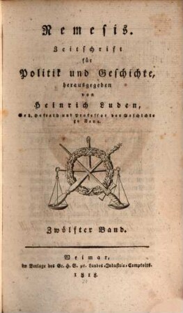 Nemesis : Zeitschrift für Politik und Geschichte. 12. 1818