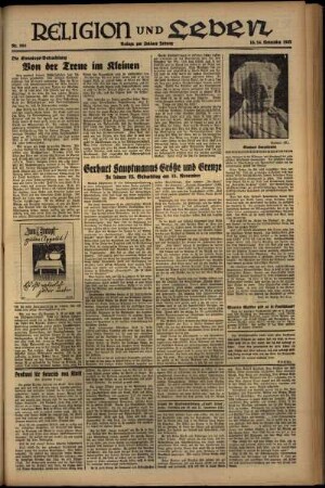 Dritte Ausgabe vom Samstag, den 13. November 1937.
