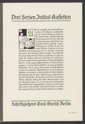 Drei Serien Initial-Kassetten