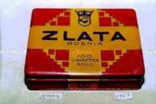 Blechdose für "100 CIGARETTEN ZLATA BOSNIA GOLD"