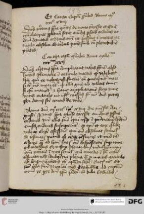 Excerpta ex chartis capituli generalis ordinis Carthusiensis