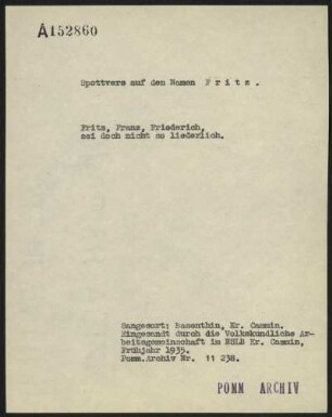 Fritz, Franz, Friedrich