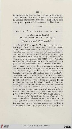 1921: Après le Congrès d'histoire de l'Art : la tâche de la Société de l'histoire de l'Art français