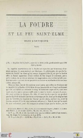 N.S. 14.1866: La foudre et le feu Saint-Elme dans l'antiquité, [6]