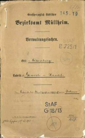 Konzessionierung und Betrieb der Gastwirtschaft Zum Salmen in Neuenburg
