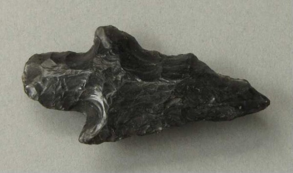 Arrowhead made from obsidian